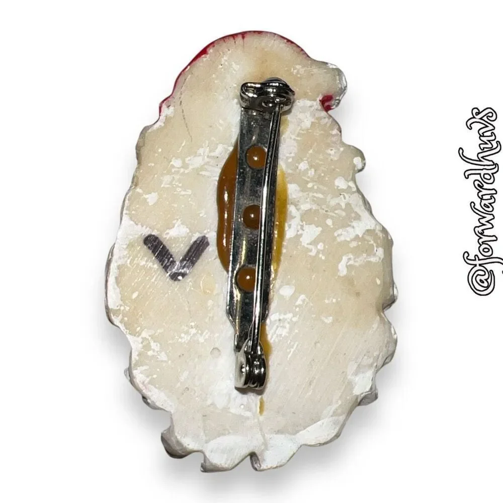 Vintage Santa Claus Brooch - Festive Holiday Cheer